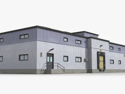 Factory x22 Low-poly 3D model