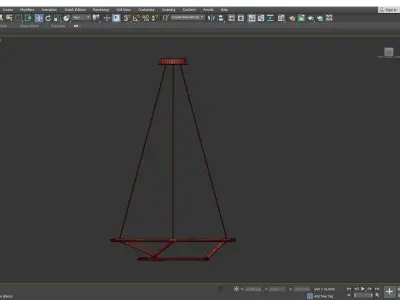 Chicago Loop LED Chandelier Low-poly 3D model