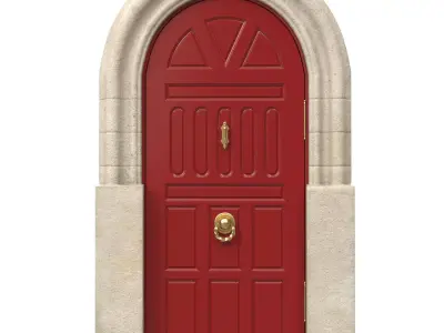 Entrance classic door 142 3D model