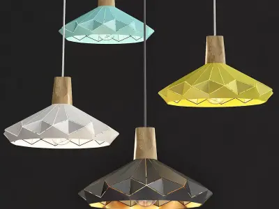 Robuuste Vintage hanglamp van Steen - Lampen Meesters 3d model Low-poly 3D model