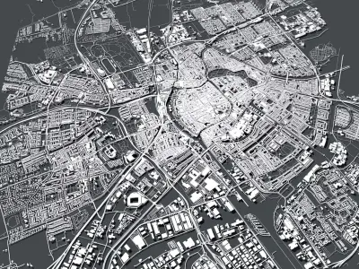 Cityscape Groningen Netherlands 3D model