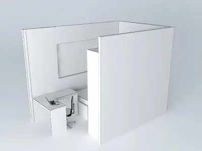 Small bedroom interior Free 3D model