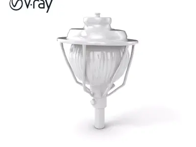 Art Deco Street Light Chrome Design model pack Low-poly 3D model