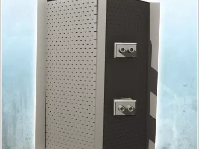 European urban building with store 7 - Modern WW2 WW1 World War  3D print model