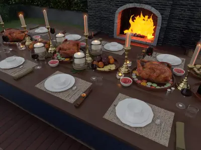 Give Thanks Feast 3D model
