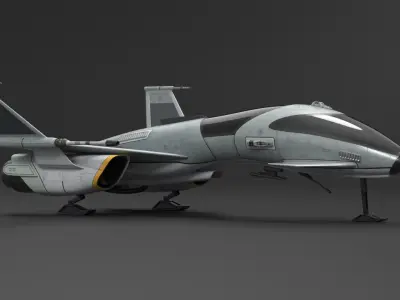 Futuristic Fighter Spaceship 3D model