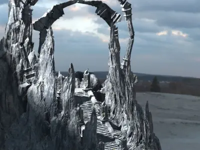 Sacred Dragon mountain top 3D model