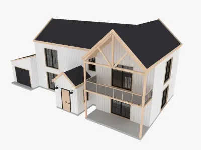 Modern Residential House 5 Low-poly 3D model