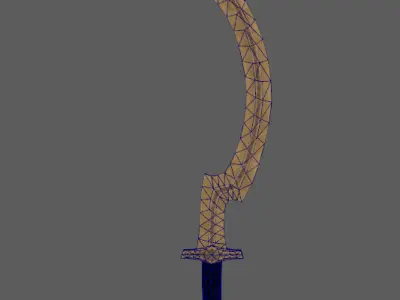 Egyptian Khopesh  Bronze version Low-poly 3D model