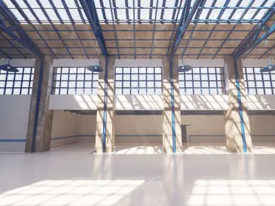 SHC Renovated Factory hall Low-poly 3D model