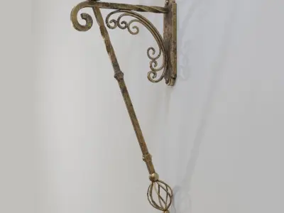 Gothic Wall Torch 01 - Game Ready Free low-poly 3D model