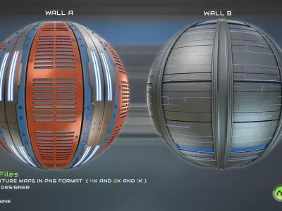 Stylized SciFi Modular Material Pack Texture