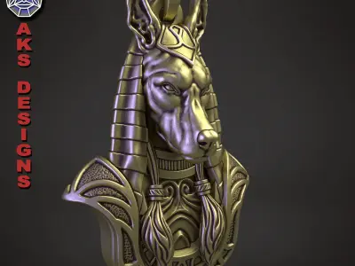 Animal Pendant Jewelry Egyptian Anubis v1  3D print model