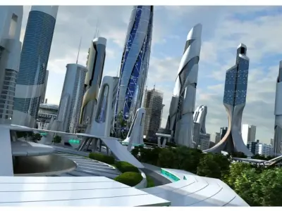 Future Sci Fi City 3D model