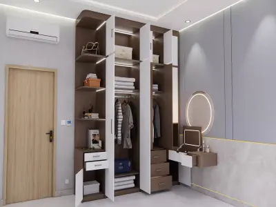 Model Bedroom Interior 3D Model Cozy and Realistic Design 3D model