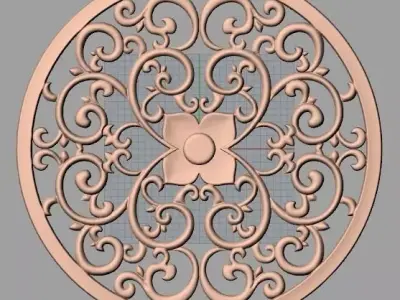 European furniture 3D relief models for CNC wood engraving E167 3D model