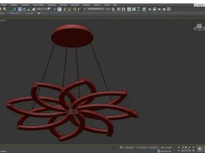 Bloom LED Chandelier Low-poly 3D model
