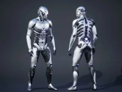 Robot Male 1 Low-poly 3D model