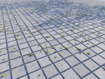 Leaves from Pavements vol01 8K Seamless PBR Materials Texture