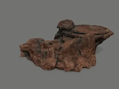 Ladder 6 rock Low-poly 3D model