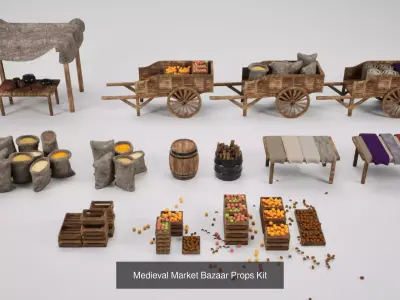 Medieval Town and Market Modular Environment Pack