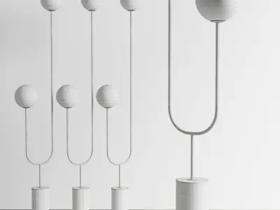 lxia 73 tree floor lamp Low-poly 3D model