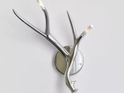 Superordinate Antlers sconce hardwired chrome von Roll Hill 3D model