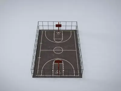 Basketball Court Low-poly 3D model
