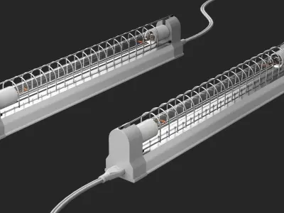 Ultraviolet Sterilization Desinfection Germicidal UV Lamps 3D model