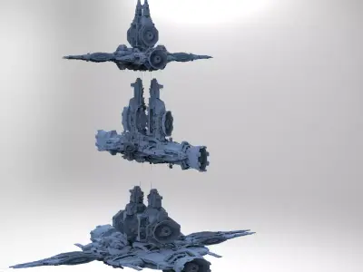 Sci-Fi Droid Prowler Ships 3 designs 2  3D model