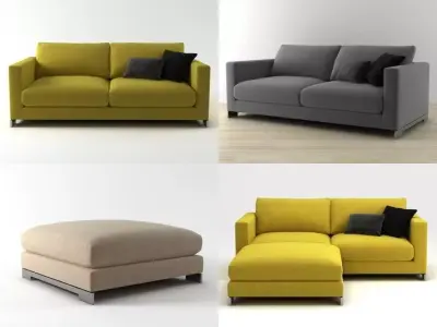 R different sofas 3D model