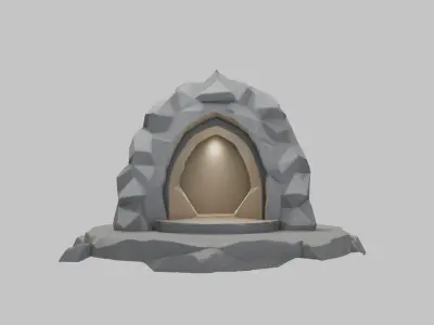 Mystical Stone Archway 3D Model Low-poly 3D model