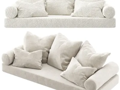 Window Seat Pillows set 01 3D model