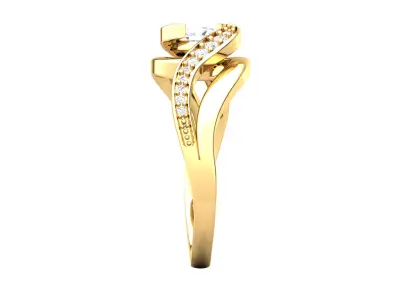 Elegant Fusion Wear Solitaire Ring 3D print model purchase