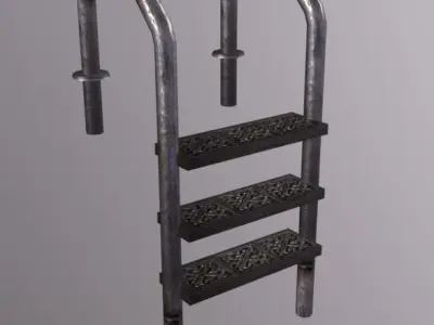 Ladder Pack Low-poly 3D model
