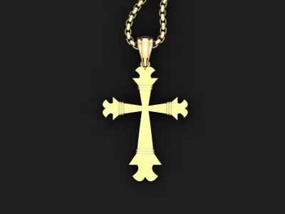 Cross Light Gold 3CP001 3DM STL 3D model