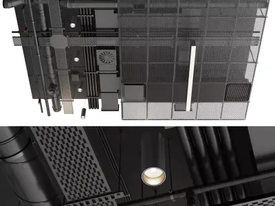 Industrial ceiling 5 3D model