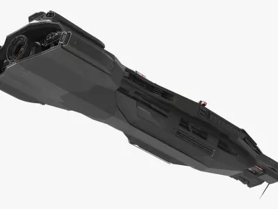  Military Spaceship Black 