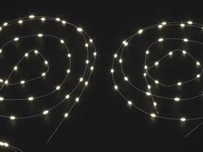 3 MM LED CHRISTMAS SWIRL LGITH STRIP 2025 3D model