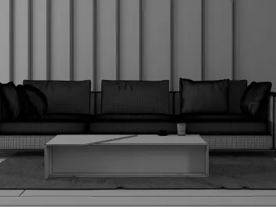 Sofa Set - Home Furniture 09 3D model