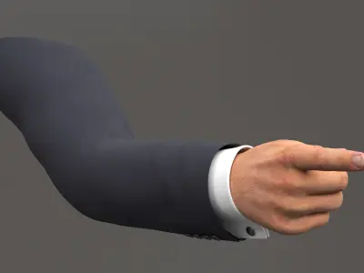  Male Arm Pointing Animated Rigged for Maya 
