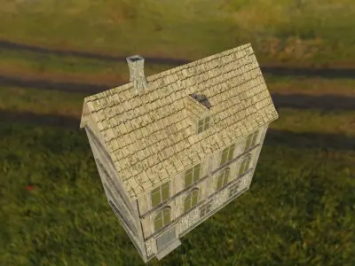 Medieval House Low-poly 3D model