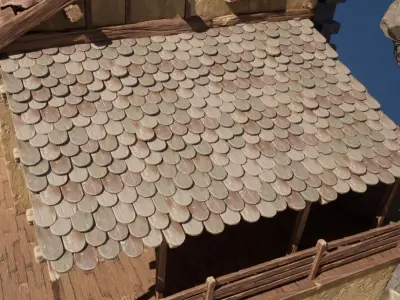 Roof Tiles Kit Low-poly 3D model