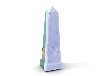 Emerald Obelisk Decor model pack Low-poly 3D model