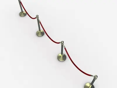 Stanchions ropes 3D model
