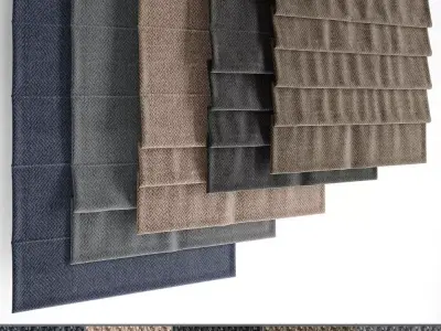 Roman blinds set 23 3D model