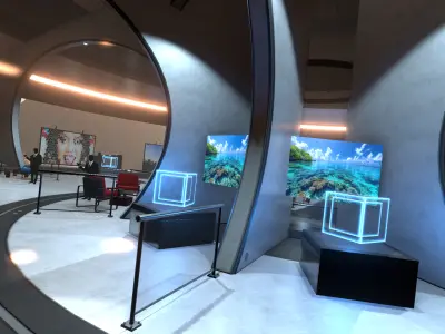 3D Showroom Level Kit Vol 24 Low-poly 3D model