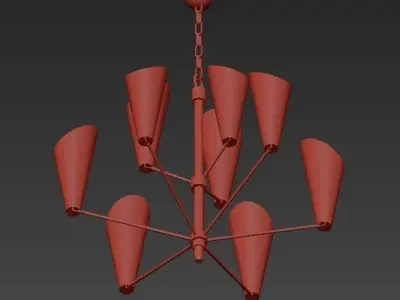 Cornet Chandelier 3D model