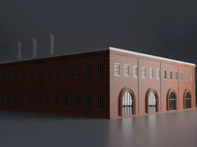 URBAN CITY BUILDING 9 Low-poly 3D model