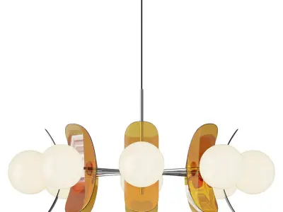 Coloured Sputnik Chandelier 3D model